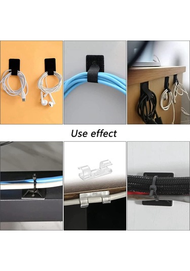 Teltree Kablo Yönetimi Seti 173 Parça - Otomatik Yapışkan Kablo Klipsi, Kablo Bağlayıcı, Duvar Kablo Sabitleyici Ve Sabitleme Bağlayıcıları