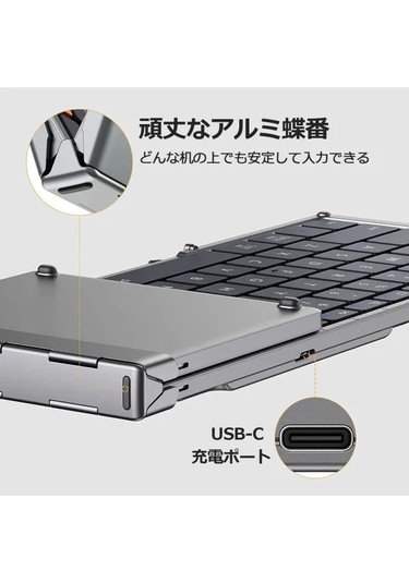 Protoarc Katlanabilir Bluetooth Klavye Black Gray