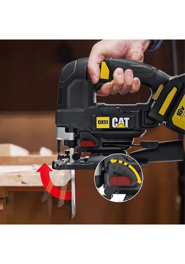 Cat DX51BC 18Volt 2.0Ah Li-ion Tek Akülü Profesyonel Kömürsüz Dekupaj Testere