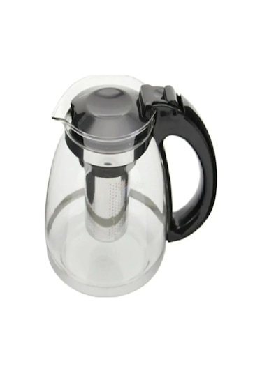 Çelik Süzgeçli Cam Çaycı Servis Demlik 1500 Ml. Royaleks-7488 Renkli