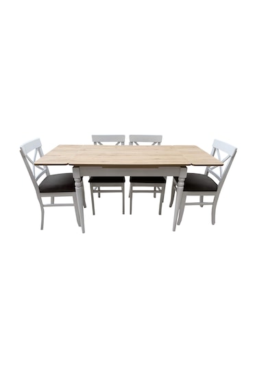 Evimeaksesuar 4 Adet Çapraz X Döşemeli + 70X110 Yanlardan Açılır Smart Masa