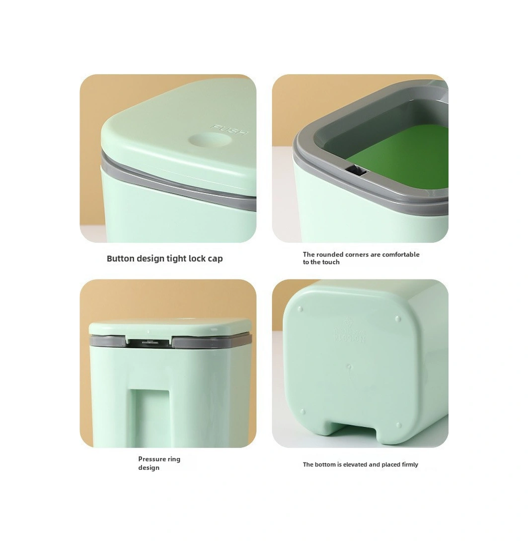 Dofolink Ofis Masa Çöp Kutusu Siyah Kapaklı - Pp Malzeme Dormitor Ve Yatak Odası İçin Küçük Çöp Konteyneri 1 Adet