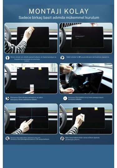 Willowhaven Tesla Model Y Juniper 2025 Parmak İzi Önleyici Nano Ekran Koruyucu Ön Ve Yolcu Ekranı İçin 2i