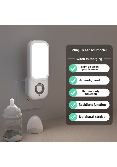 Moveevo 5w Hareket Algılayıcı Akıllı Gece Lambası, Kablosuz Şarj, Otomatik Kapatma, Yatak Odası/ev Dekoru, Gömülü Fener, Enerji Verimli Diğer