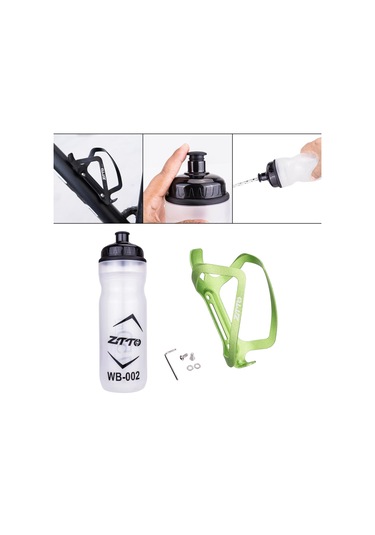 Suntek Dağ Bisikleti Su Şişesi Kafesi İçecek Sağlam Yeşil Yeşil