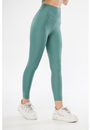 Lesa Wear Yüksek Bel Likralı Toparlayıcı Tayt Çağla Yeşili