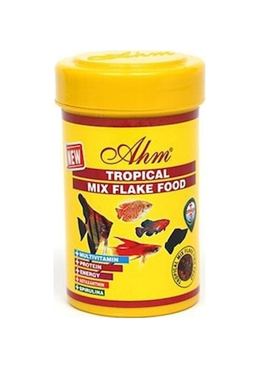 Ahm Tropical Mix Flake Food 100 ML Balık Yemi