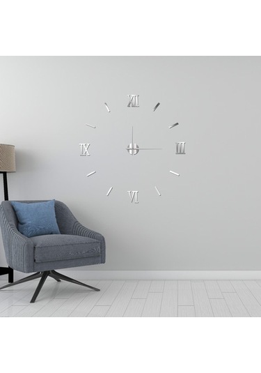 Reedark Küçük Siyah 40cm Akrilik Duvar Saati - Dıy Sesiz 3d Dekoratif Saat, Delme Yok, Salon Artı Çok Renki