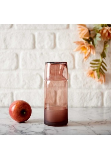 Rakle Matte Bardaklı Sürahi - Kahverengi - 700 Ml