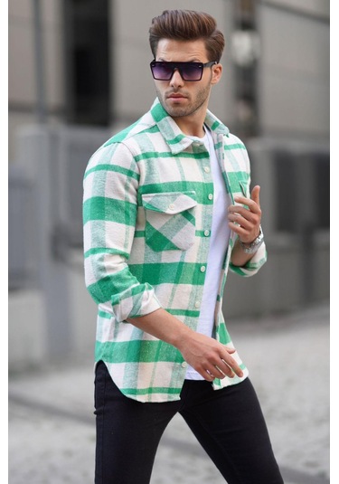 Madmext Yeşil Regular Fit Oduncu Gömlek 4950 Yeşil