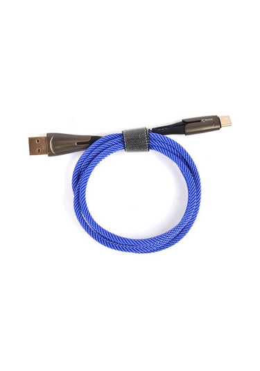 Zore Focus Metal Uçlu Halat Kablo Type C 2.4 A 1 M -> Mavi