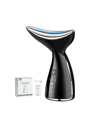 Mectime Led Foton Boyun Yüz Titreşimli Masaj Cihazı - Beyaz Oımzcg Mavi - Siyah