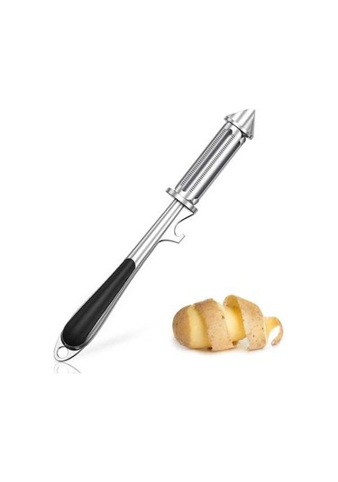 Ulzyvf Ve Ve Soyucu/julienne Soyucu, Soyucu, Siyah Sebze Saplı Patates Mutfak Meyve Keskin İçin Evrensel Ergonomik Döner Dilimleyici/şişe Çinko Bıçak Aradan Alaşımı Açıcı, 3 1 Lr Siyah