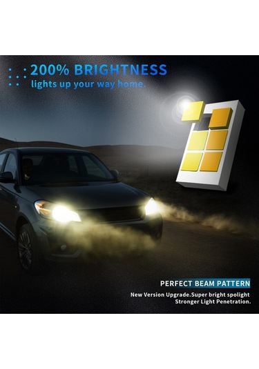 Pazly H7 Ip67 Su Geçirmez Araba Led Far Ampulü Gri - Yüksek Kalite