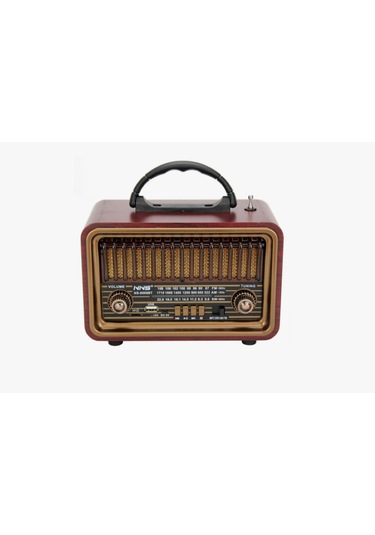 Ns-8069 Retro, Nostaljik, Ahşap Tasarım Bluetooth Hoparlörlü, Şarjlı, Taşınabilir Fm/am Destekli Radyo-448