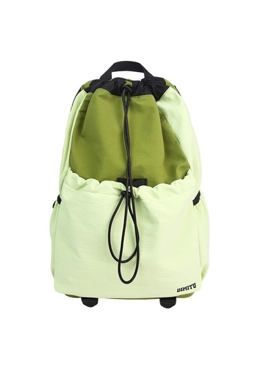 Silkroadselect Bling Bling1 Renk Blok Büyük Kapasiteli Açık Eğlence Sırt Çantası Moda Basit Dağcılık Çantası Öğrenci Sırt Çantası S01xv4 Yeşil