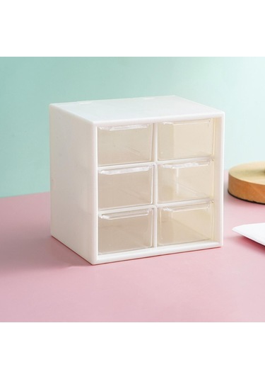 Ganzhoushop Depolama Kutusu Büyük Kapasiteli Yerden Tasarruf Sağlayan Pp Çekmece Tipi Masaüstü Kalem Makyaj Düzenleyici Kutusu Ev İçinpembe