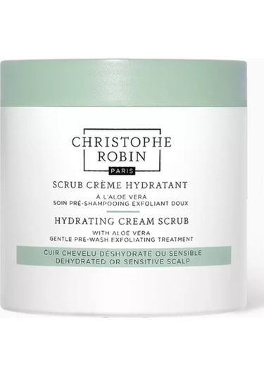 Christophe Robin Nemlendirici Krem Peeling 250ml, %96 Doğal, Hassas Saç Derisi Için