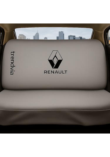 Renault Uyumlu Ön Arka Koltuk Kılıfı Penye Servis Tipi Oto Koltuk Koruma Seti Gri