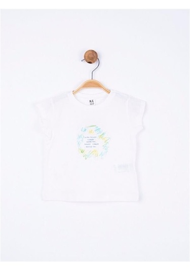 Nk Kids Kız Bebek Time Yazılı Pamuklu Tshirt-11896 Ekru