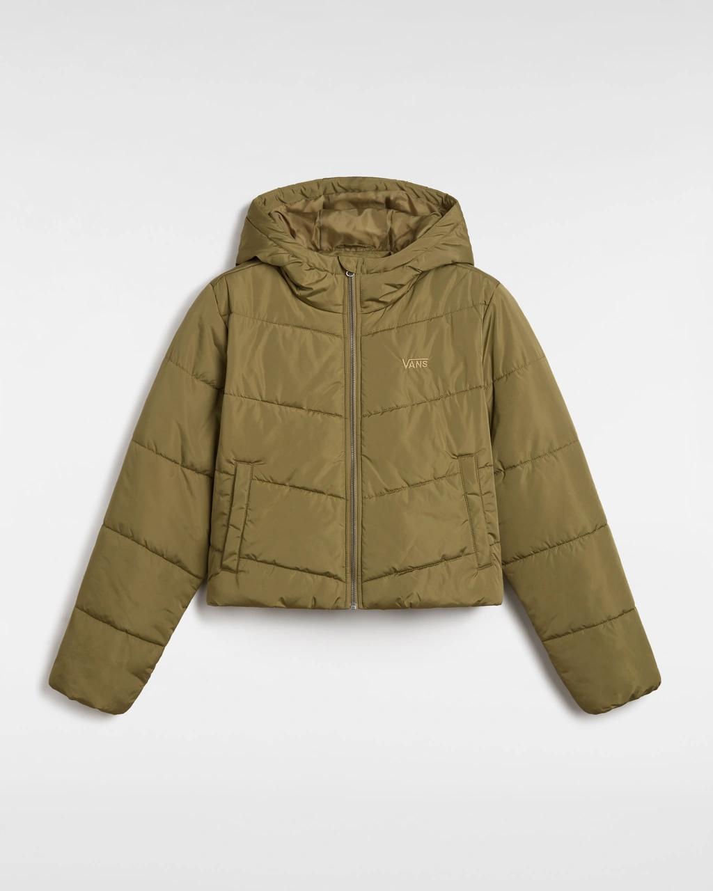 Vans Mte Foundry Crop Puff Hood Bayan Ceket Vn000h5ecuq1 Yeşil