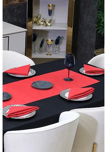 Dream Kumaş Peçete Modelleri Leke Tutmaz Kumaş Peçete Çeyiz Seti 6lı Paket Kırmızı