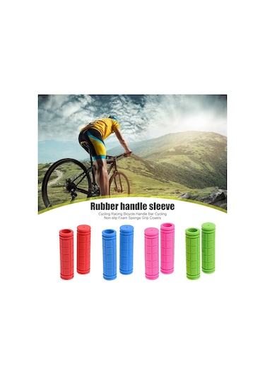 Cbtx Anti-Skid Kauçuk Ultralight Yumuşak Gidon Sapları 2 Adet Kırmızı