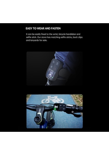 Teltree Gopro Hero 10/9/8/7/6 Black Ve Max Uyumlu 80m Kontrol Mesafeli Su Geçirmez Oled Ekranlı Spor Kamera Kumandası 420mah Pil, Bileklik Kayışı, Şarj Kablosu Dahil Siyah