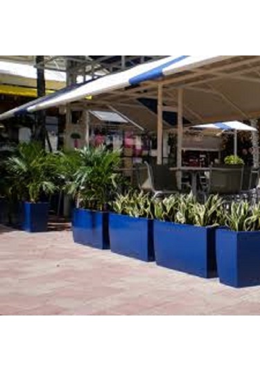 Mofiba Fiberglass Saksı Kare 30cm 30cm 30h Cm Lacivert