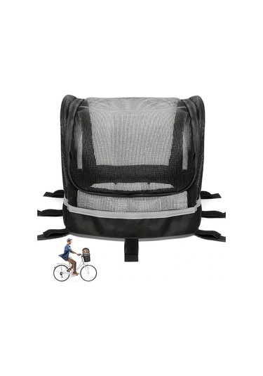 Brightnova Siyah Evcil Hayvan Bisiklet Sepeti Koruması Nefes Alabilir Emniyet Filesi