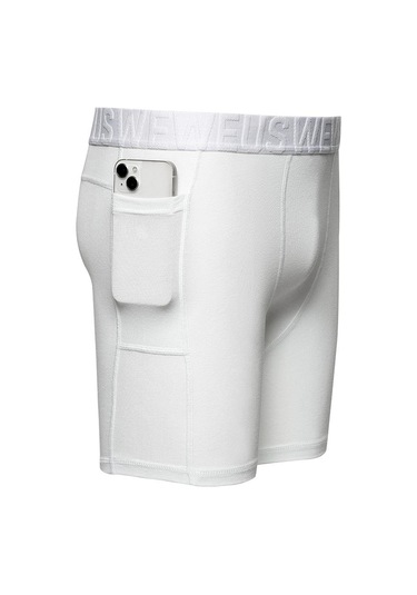 Weweus Beyaz Gizli Cepli Erkek Uzun Boxer Beyaz