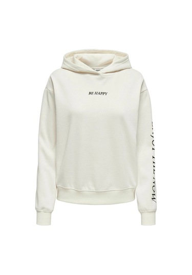 Only Onlcassie Kadın Sweatshirt Ekru