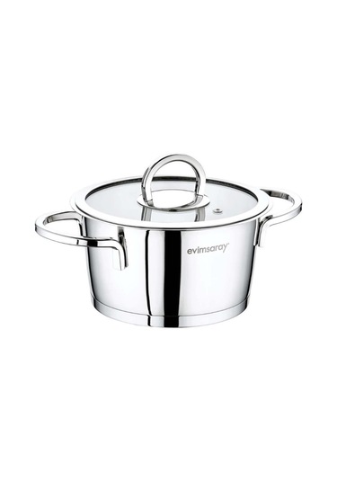 Evimsaray Elit 8 Parça Paslanmaz Çelik Tencere Seti Gri