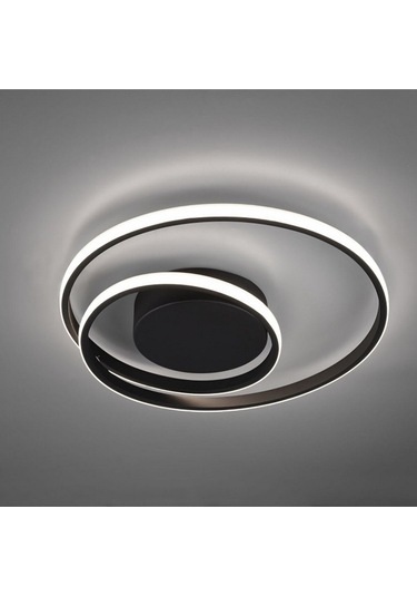 Ledli Tavan Tipi Salto Plafonyer Avize Siyah - Sarı