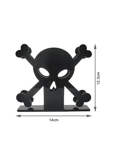 Sones 2 Adet Yx013-2 Akrilik Kafatası Masa Kağıt Havlu Düzenleyici Siyah