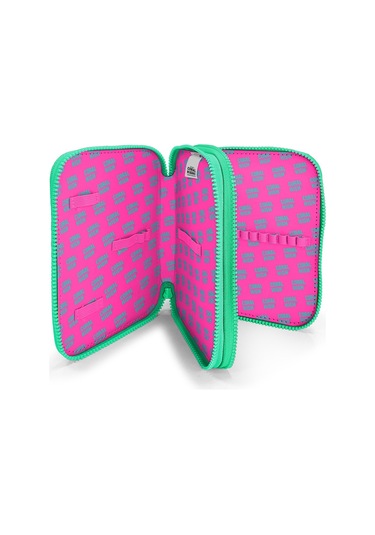 Coral High Kids Pembe Mor Renk Geçişli Çift Katlı Kalem Çanta 11137 Mor - Pembe