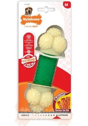 Nylabone Domuz Pastırması Aromalı Köpek Çiğneme Kemiği M