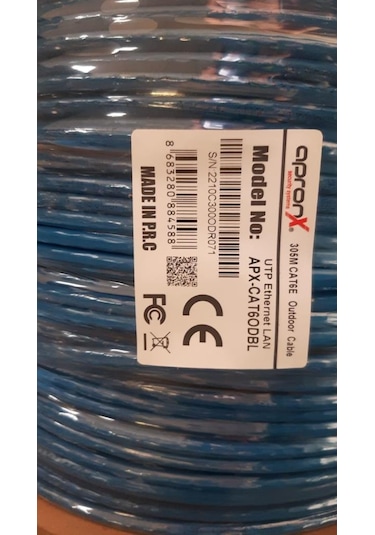 Apronx Cat6 23AWG 305Mt Outdoor 0,57mm Mavi Utp Kablo