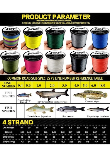 Novahub Jof 4 Iplikçik Örgülü Olta 300-1000m Sazan Balıkçılığı Armygreen 0.16mm 18lb