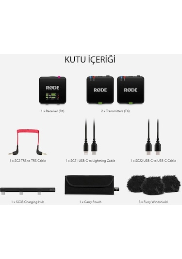 Wireless Go Gen 3 2 Kişilik Kablosuz Yaka Mikrofonu - Black