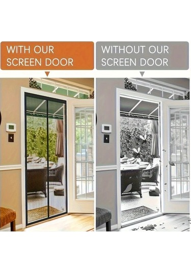 Xuweiwei Beyaz Manyetik Sineklik Perde 35.43x82.68 Inç Ev Rv Sinek Koruma