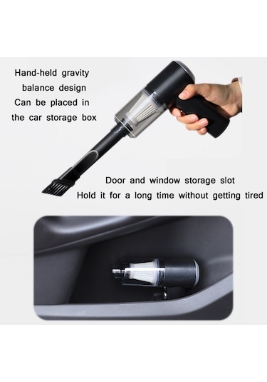 Sones Araç Kuru Ve Islak Kablosuz El Süpürgesi Siyah