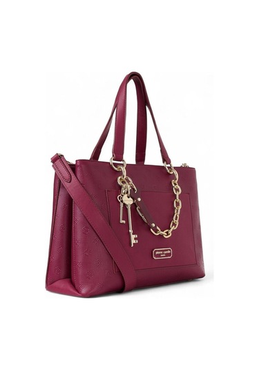 Pierre Cardin Logo Detaylı Vişne Kadın El Çantası 05pc25k101-p 4125792