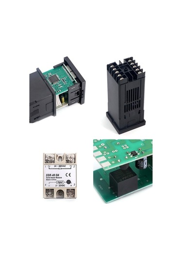 Ulzyvf Rex-c100fk07-v Akıllı Sıcaklık Regülatörü, Ssr Çıkışlı, M6 Kablo Seti