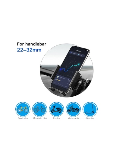 Springsun Hızlı Çıkarılabilir Bisiklet Telefon Tutucu - Titreme Önleyici Alüminyum Ve Silikon