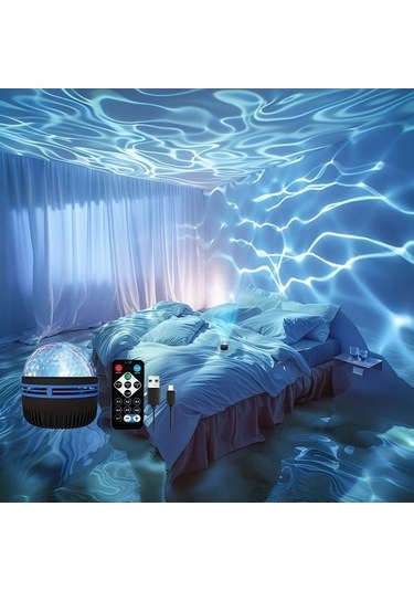 Fastbuy Siyah Yeşil Süper Dalgası Usb Uzaktan Kumandalı Ayarlanabilir Renkli Işık Projeksiyon Ünitesi