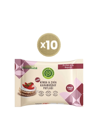 Karabuğday Patlağı Kinoa & Chia 24 Gram X 10 Paket