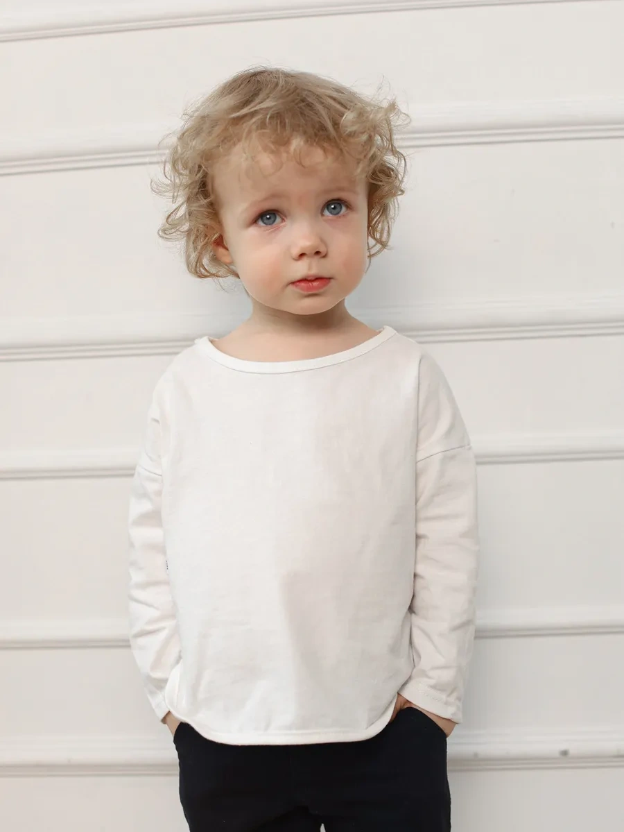 Liwen Kids Bebek İçin Uzun Kollu Çocuk Kazak Sweatshirt 262661361 Beyaz