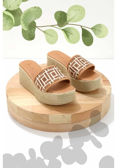 Bej Taba Kadın Terlik K04862501028 Taba