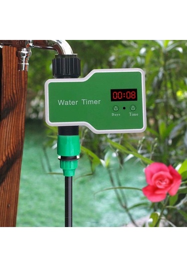 Lcd Ekranlı Otomatik Su Tasarruflu Bahçe Sulama Zamanlayıcı 5164 Yeşil
